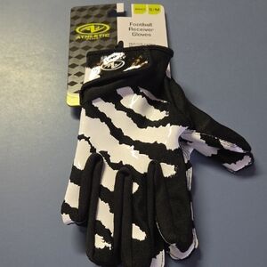 Athletic Works Gray and Neon Yellow Football Gloves